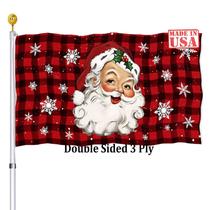 Bandeira UTSANG Feliz Natal Papai Noel 90x150cm ao ar livre Bandeira UTSANG Feliz Natal Papai Noel 90x150cm ao ar livre