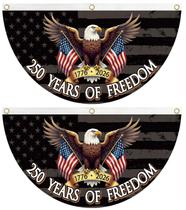 Bandeira WENWELL 250 Anos de Liberdade com Águia 46 x 91 cm, kit com 2 Bandeira WENWELL 250 Anos de Liberdade com Águia 46 x 91 cm, kit com 2