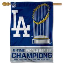 Bandeira WinCraft Los Angeles Dodgers 2024 - 8x Campeões Mundiais