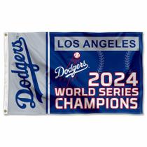 Bandeira WinCraft Los Angeles Dodgers Campeões Mundiais 2024 - 90x150cm