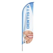 Bandeira Wind Banner Dentista Dupla Face Haste Tamanho