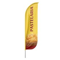 Bandeira Wind Banner Pastelaria Dupla Face Haste Tamanho