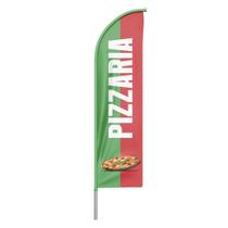 Bandeira Wind Banner Pizzaria Dupla Face Haste Tamanho