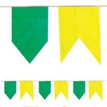 Bandeirão De Plastico Verde e Amarelo Copa Festa Junina 20 Mts