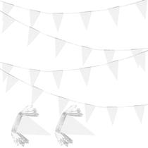 Bandeiras, bandeiras, cordas, penduradas em cordas, estandartes triangulares, 30 m