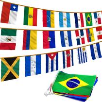Bandeiras de 23 Países da América Latina em Corda de 8m - Anley
