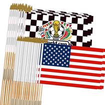 Bandeiras de mão FLAGMESAGE 12 x 18 polegadas, 24 unidades, EUA