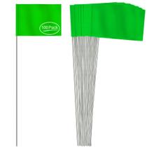 Bandeiras de marcação Anley Green 100 unidades com bandeira de PVC de 2,5 x 3,5 cm Bandeiras de marcação Anley Green 100 unidades com bandeira de PVC de 2,5 x 3,5 cm
