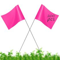 Bandeiras de marcação JIZHGRAD Pink, pacote com 200, 15 x 10 x 12 cm, jardim e gramado