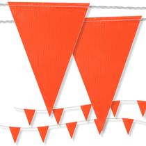 Bandeiras de segurança Pennant GUFJUCH com marcação triangular de 100 pés em laranja Bandeiras de segurança Pennant GUFJUCH com marcação triangular de 100 pés em laranja