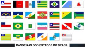 Bandeiras Dos Estados do Brasil 27 unidades 80cmx140cm Tecido Oxford 100% Poliéster