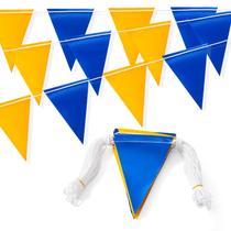Bandeiras Pennant Banner WENDFLGY 105 pés azul/amarelo (45 unidades)