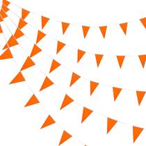 Bandeiras Pennant Banners Consummate Orange 100 pés/30 m com 60 bandeiras Bandeiras Pennant Banners Consummate Orange 100 pés/30 m com 60 bandeiras