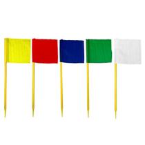 Bandeiras sinalizadoras esportivas com haste plástica multiuso Pista e Campo - 5un