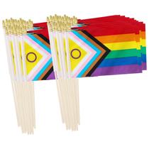 Bandeiras Yingnner 50 unidades Progress Pride 13 x 20 cm mini
