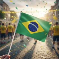 Bandeirinha Do Brasil Com Haste 13x20 Kit 5 Unidades Bandeirinha Do Brasil Com Haste 13x20 Kit 5 Unidades
