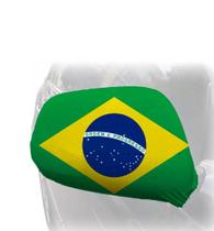 Bandeirinha do Brasil par de Capa para retrovisor de Carro
