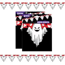 Bandeirinha Festa Halloween dia das Bruxas Fantasminha 6 Metros