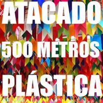 Bandeirinha festa junina plástica 500m área externa atacado - loja do abençoado - Bandeirinha Plastica Area Externa