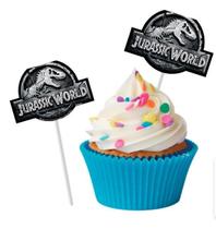 Bandeirinha para Docinhos 8 Unidades - Jurassic World 2 - Festcolor Bandeirinha para Docinhos 8 Unidades - Jurassic World 2 - Festcolor