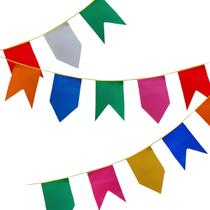 Bandeirinhas De Festa Junina Plástica 50 Metros Coloridas
