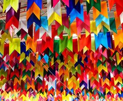 Bandeirinhas Festa Junina de Plástico Faixa de 10 Metros Com Bandeiras Grande de 28 cm Bandeirinhas Festa Junina de Plástico Faixa de 10 Metros Com Bandeiras Grande de 28 cm