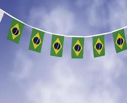 Bandeirinhas festivas tecido em varal de 7.8 metros brasil