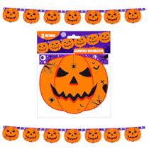 Bandeirinhas Halloween Dia das Bruxas Enfeite de Pendurar com Abóboras 3 Metros Bandeirinhas Halloween Dia das Bruxas Enfeite de Pendurar com Abóboras 3 Metros