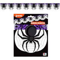 Bandeirinhas Halloween Dia das Bruxas Enfeite de Pendurar com Aranhas 3 Metros