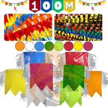 Bandeirola Cor Unica Junina Bandeirinha Plastica 100 Metros Bandeirola Cor Unica Junina Bandeirinha Plastica 100 Metros