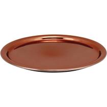 BANDEJA 2x26x26cm VIDRO COBRE MELZI