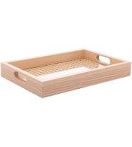 Bandeja 31,3x4x21,5cm Retangular De Mdf Com Fundo Treliça Bandeja 31,3x4x21,5cm Retangular De Mdf Com Fundo Treliça