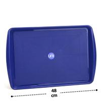 Bandeja 33x48cm de Plástico Retangular Azul - Tudo em Caixa Bandeja 33x48cm de Plástico Retangular Azul - Tudo em Caixa
