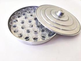 Bandeja 34 cálices prata