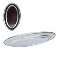 Bandeja 34cm de Inox Oval - Tudo em Caixa