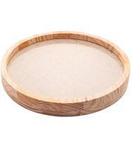 Bandeja 34cm Redonda De Madeira Com Sisal Pinus Bandeja 34cm Redonda De Madeira Com Sisal Pinus