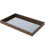 Bandeja 35cm Por 25,5 E 4,5cm De Madeira Naturals Espelhada