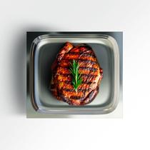 Bandeja Aço Inox Churrasco 33x27 Cm - Gnx Inox