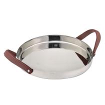 Bandeja Aço Inox com alça prata 48cm Espressione