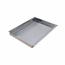 Bandeja aço inox retangular 30x50 com alça rasa ZPBN30x50x3