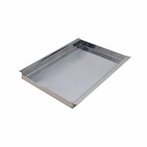 Bandeja aço inox retangular 30x50 com alça rasa ZPBN30x50x3 Bandeja aço inox retangular 30x50 com alça rasa ZPBN30x50x3