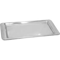 Bandeja Aço Inox Retangular Rasa 30x14cm Ecolumi