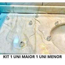 Bandeja Acrílico Cristal Transparente Decorativa Luxo Orgânico Casa Orgânica organizador Luxo Outros