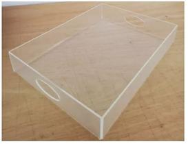 Bandeja Acrílico Festa Transparente Quadrada 35x25x5cm Bandeja Acrílico Festa Transparente Quadrada 35x25x5cm