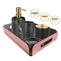 Bandeja Acrilico Rose Lavabo/decoração Banheiro 30X15cm Bandeja Acrilico Rose Lavabo/decoração Banheiro 30X15cm