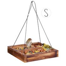 Bandeja alimentadora de pássaros, plataforma de malha suspensa de madeira MIXXIDEA
