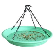 Bandeja alimentadora de pássaros suspensa Pmsanzay Large Green para pássaros selvagens Bandeja alimentadora de pássaros suspensa Pmsanzay Large Green para pássaros selvagens