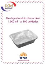 Bandeja alumínio descartável 1000ml c/100 unid - Wyda - embalagem alimento, marmitex, delivery(7067) Bandeja alumínio descartável 1000ml c/100 unid - Wyda - embalagem alimento, marmitex, delivery(7067)