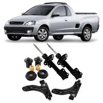 Bandeja + Amortecedor + Kit Batente Chevrolet Montana Dianteiro 2003 Até 2012 O Par