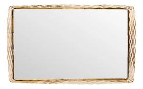 Bandeja Arles De Metal Com Espelho Dourada 21cm X 13cm Lyor Bandeja Arles De Metal Com Espelho Dourada 21cm X 13cm Lyor